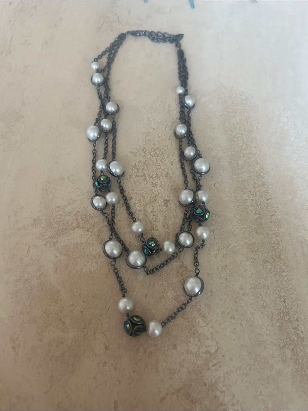 Coldwater Creek multi-layered clasped necklace